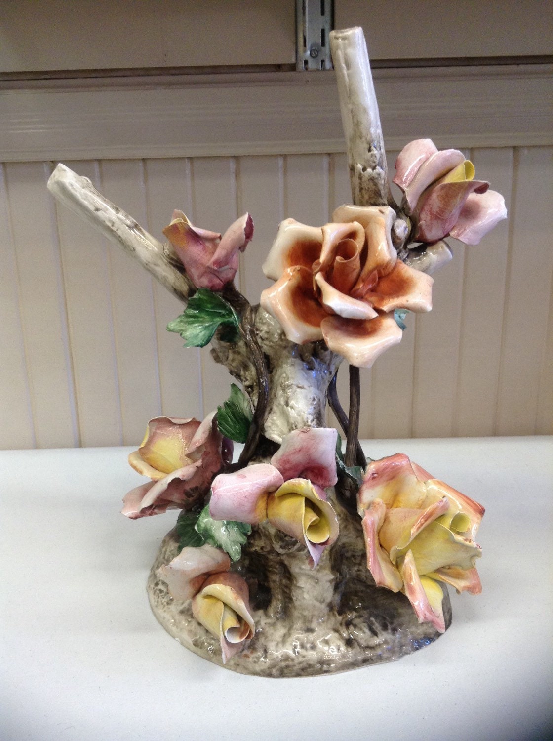 Capodimonte Handmade Flower Figurine Made in Italy