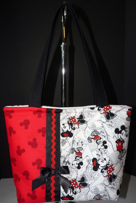 NEW Handmade Disney Mickey & Minnie Mouse Tote Handbag Purse
