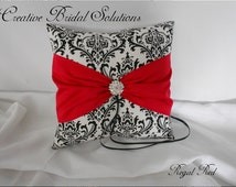 Wedding ring pillow red