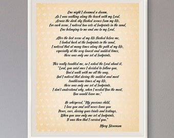 The Footprints in the Sand poem Christian Poem