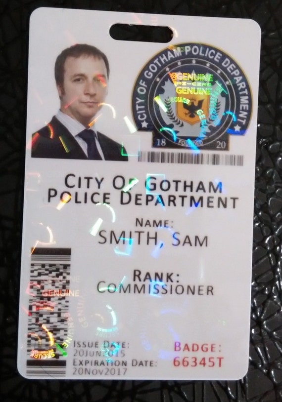 Gotham City Police Department Batman Novelty ID Badge Card