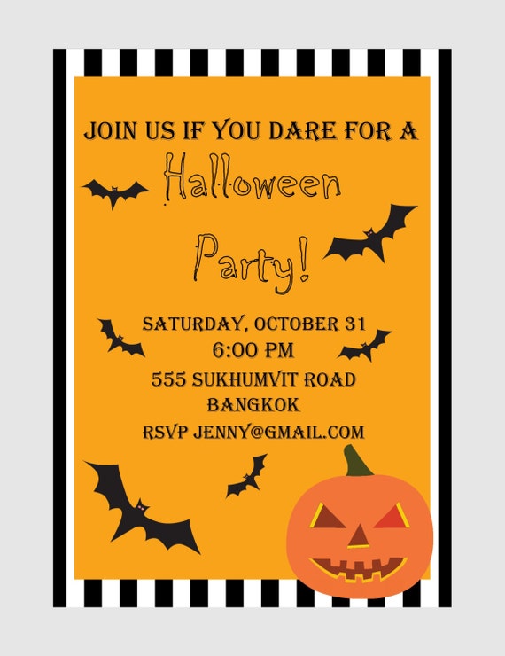 Items similar to Printable Halloween Invitation | Halloween Party ...