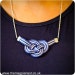 Nautical Knot Necklace / Multicoloured / Silk Cord / Knot / Braid / Statement Necklace / Silver plated chain