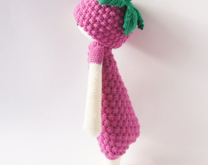 Crochet Toy Doll Amigurumi Lalylala Doll Pink Purple Handmade Berry Grapes Fruit People