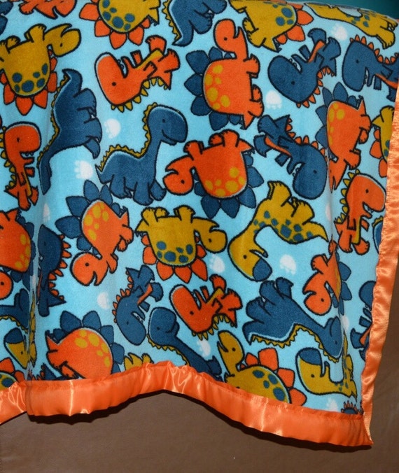 Dinosaur Fleece Blanket by SewMagicalByAndrea on Etsy