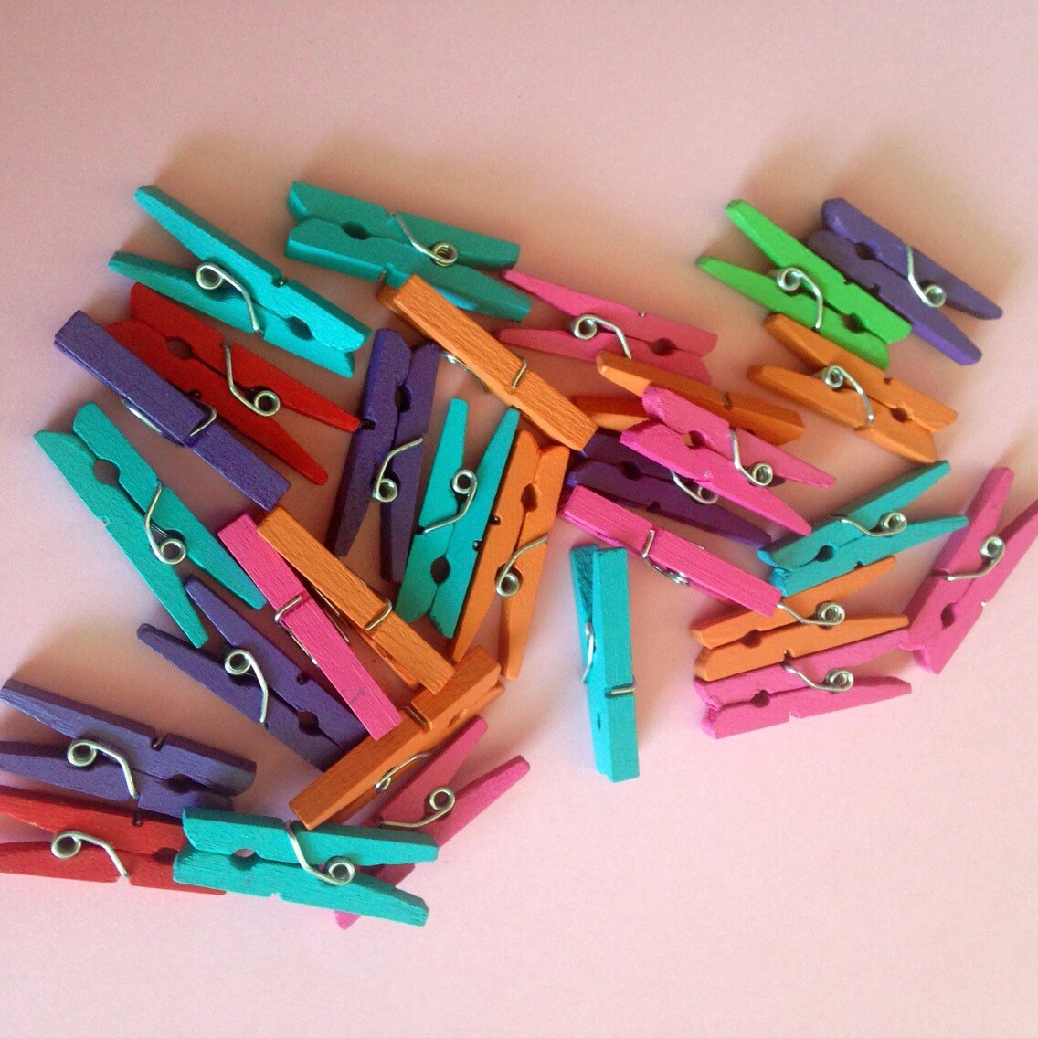 Mini Clothespins / Colorful Clothespins / Tiny Clothespins / Cute DIY