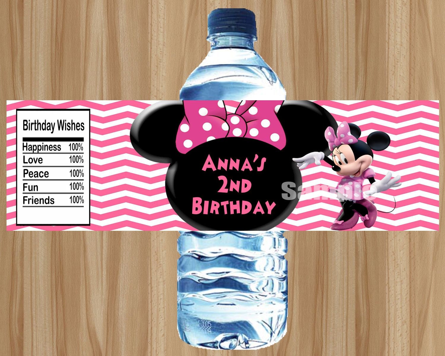 Minnie Mouse Water Bottle Labels Template