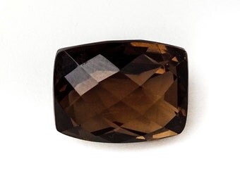 Lustrous Pin cushion cut Smoky Quartz crystal Facet