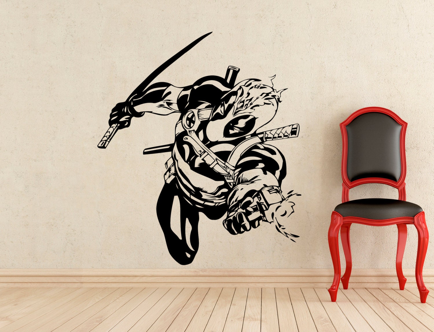 Deadpool Stickers Wall Vinyl Decals Home Interior Murals Art