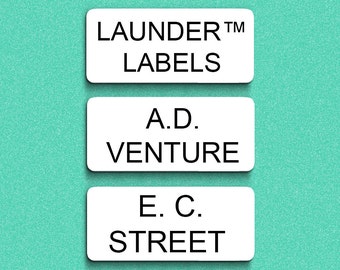 48 Stick On Clothing Labels - Custom Print Personalised LAUNDER™ Labels