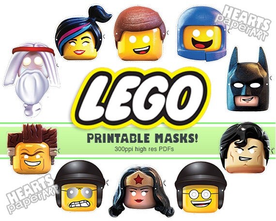 10 Lego The Movie Printable Masks Printable by HeartsPaperArt