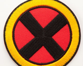 X-MEN Patch Embroidered Iron on Badge (3") Costume Badge Applique Motif Professor X Xavier Wolverine Gambit Rogue Deadpool Logan Magneto