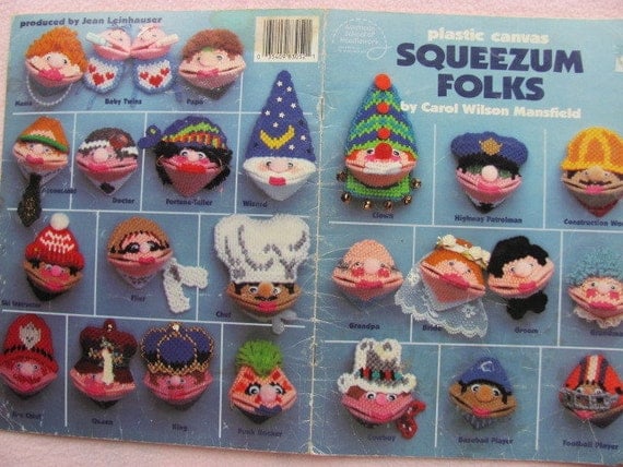 Plastic Canvas Squeezum Folks American School of Needlework