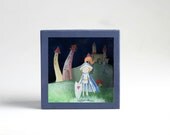 O! Brave Knight! Diorama in a box with cutout paper figures and led strip light | Children room | Fairy tale