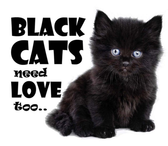 Download Digital Print Vector ' Black Cats needs Love too