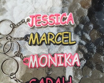 3D Printed! Personalised Named Keyring - Keychain - Stocking Filler, Bag Tag, Novelty gift, Name Tag! Back to school, Unique Gift