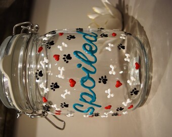 Personalized Dog Treat Jar *Dog Rescue Fundraiser*