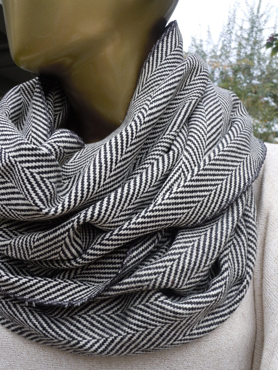 Herringbone Scarf Mens Scarf Grey Herringbone by gameofscarves