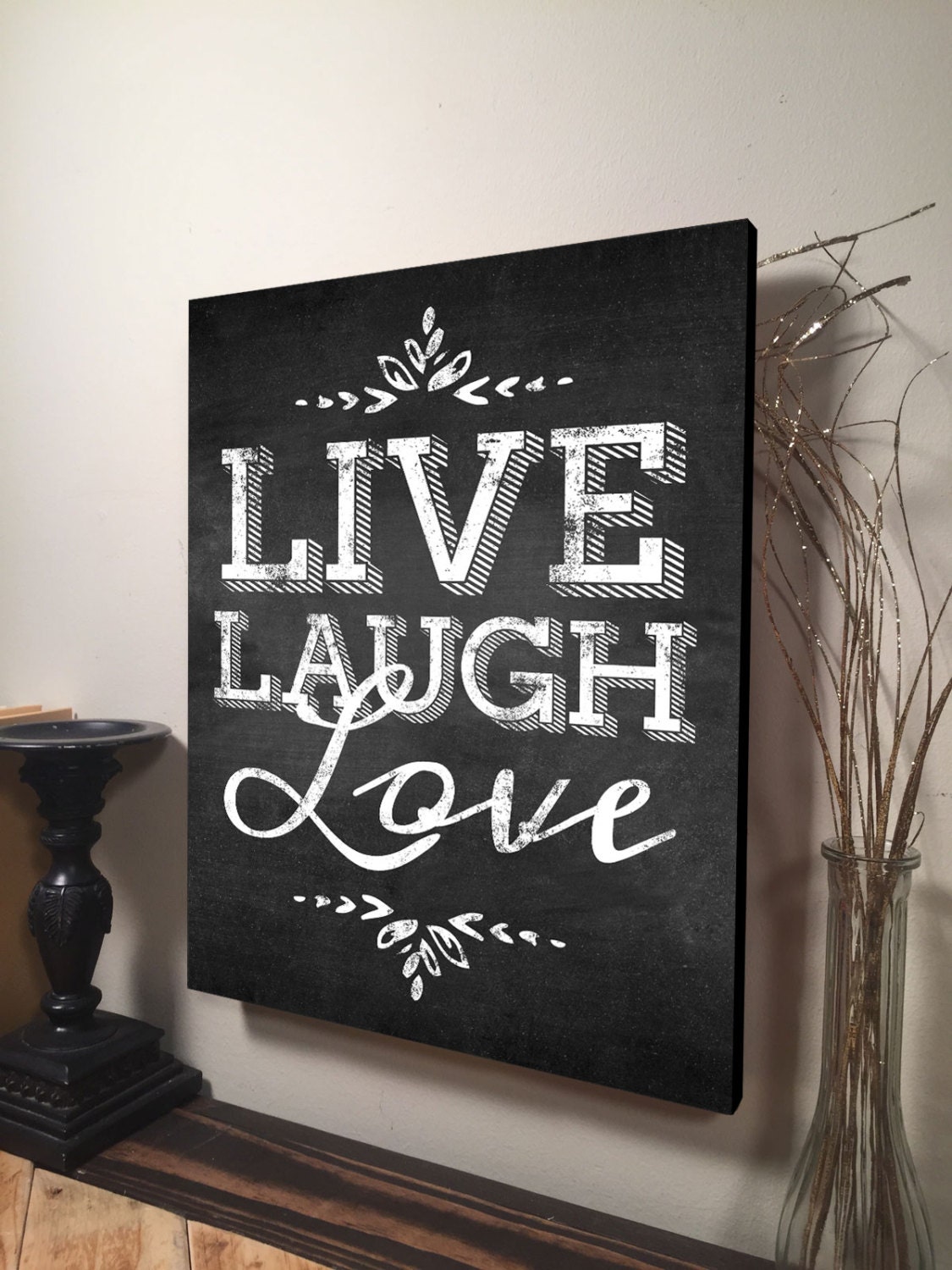 Live Laugh Love Sign Live Laugh Love Wall Art by RusticaHomeDecor