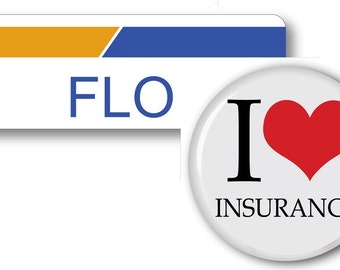 1 FLO From Progressive Insurance Halloween Costume Name Badge Tag pin Fastener & Button Ships ASAP FREE