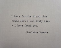 Popular items for bronte love quotes on Etsy