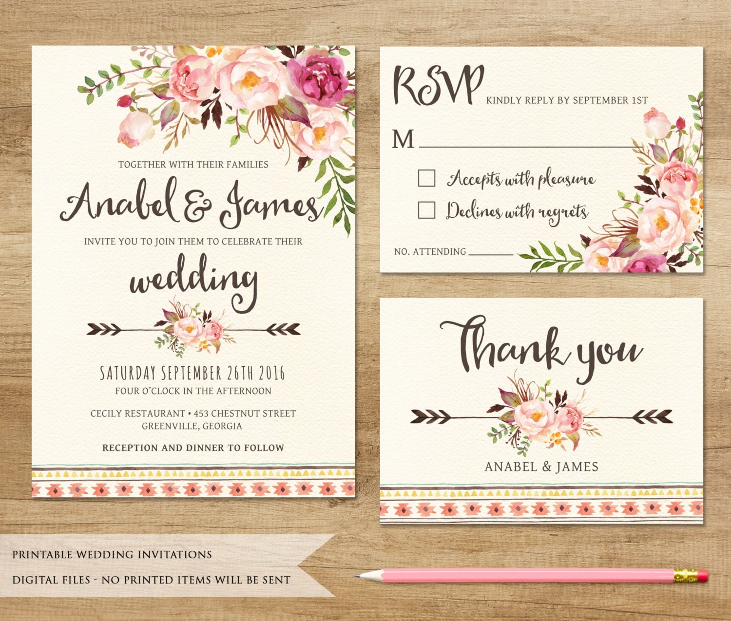 Free Printable Rustic Wedding Invitations 3