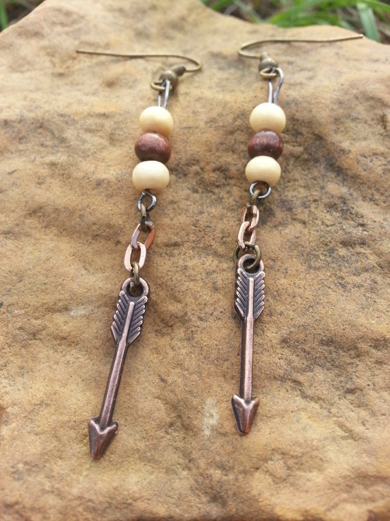 Long Dangle Arrow Earrings