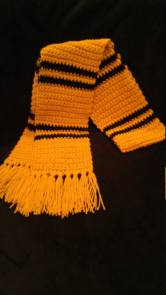 Harry Potter Hufflepuff House Scarf by SpiderworksYarnsmith