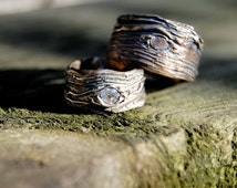 artisan wedding rings and trees