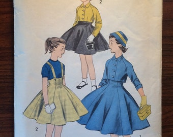Advance Girl's Two Piece Suit Vintage 1950s Pattern #8081 Size 8 Bust 26" - NC - 1950 Advance / 50s Advance / 1950s Pattern / Sewing Pattern