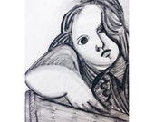 Mid Century Painting -vintage portrait, abstract, figural, picasso