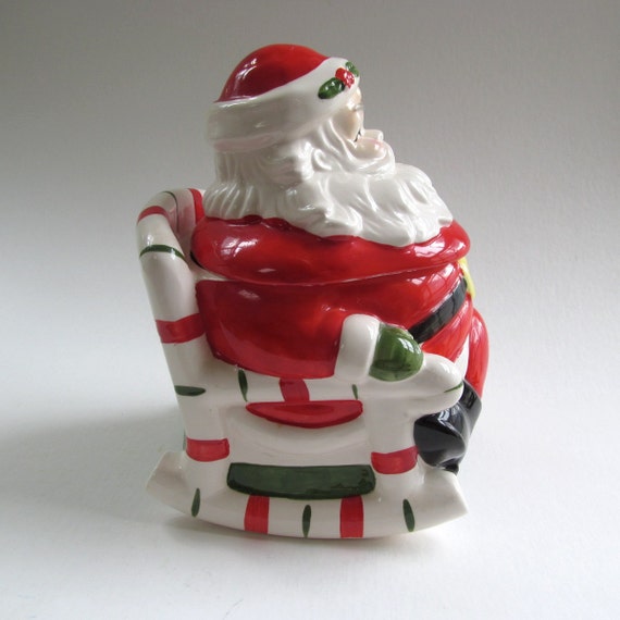 Vintage Santa Cookie Jar Rocking Chair Santa Made in Japan