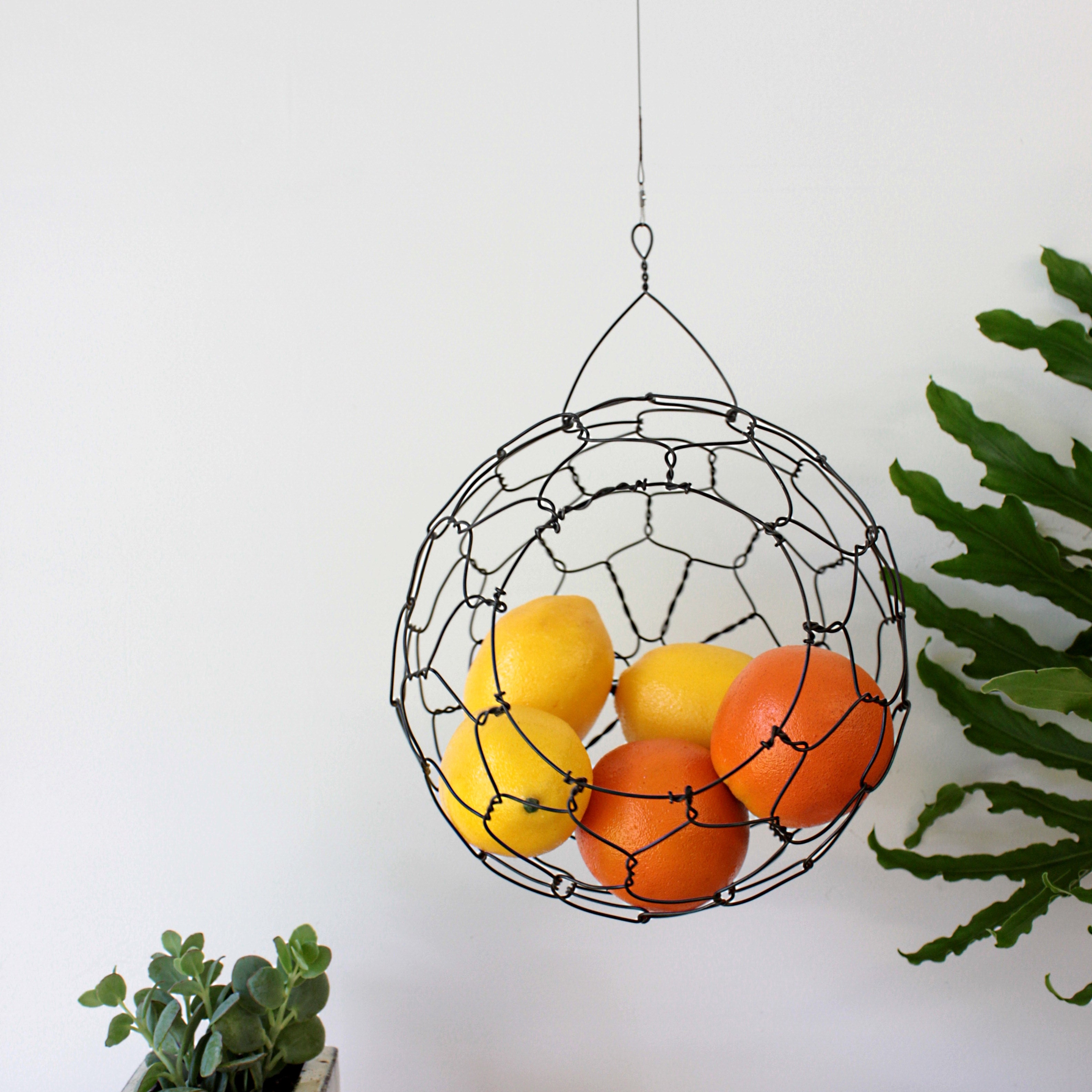 Uncategorized Hanging Wire Vegetable Basket hanging wire baskets basket fruit sphere country style rustic