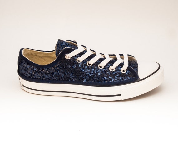 navy sparkly trainers