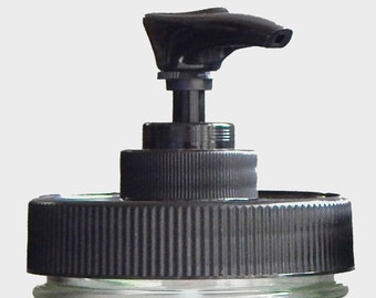 Mason Jar Pump Lid, Rustproof soap dispenser, black plastic, DIY