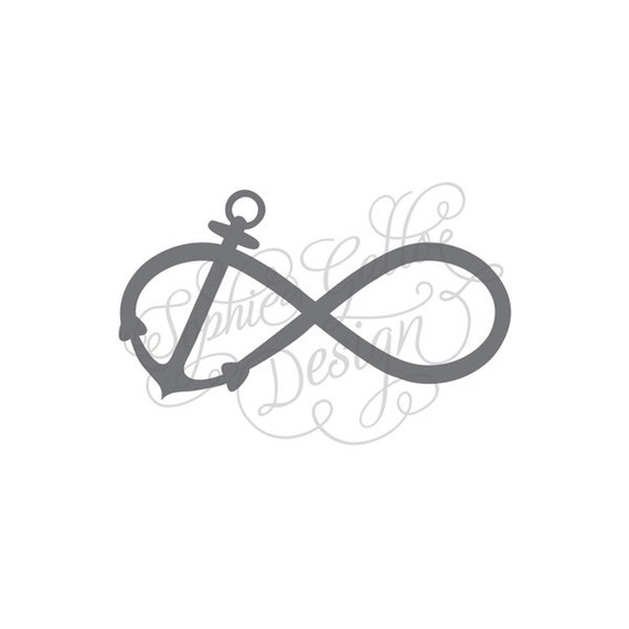 Download Infinity Anchor SVG DXF digital download files for Silhouette