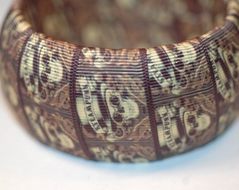 Dia De Los Muertos Bangle , Halloween Bangle , Steampunk Skull Bangle