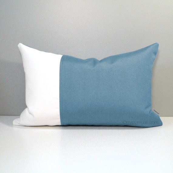 Mineral Blue Outdoor Pillow Cover Decorative Throw Pillow
