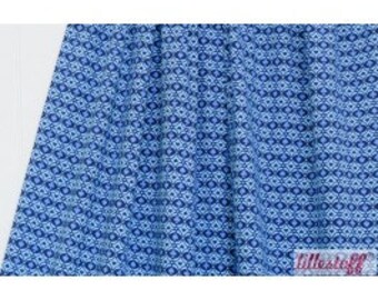 Lillestoff Organic Stretchjersey Rummy, Blue Kombi by Mia Maigrün, Indigo Blue