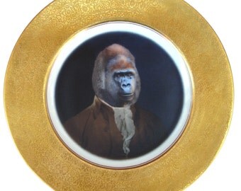Sir Anthony Rossi of Gorillini - Altered Antique Plate 11"
