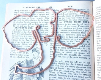Baby elephant bookmark copper bookmark sculpture