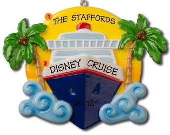Personalized Christmas Ornament Hawaiian Bahama Caribbean Cancun Mexico Cruise Souvenir Wedding favor Gift