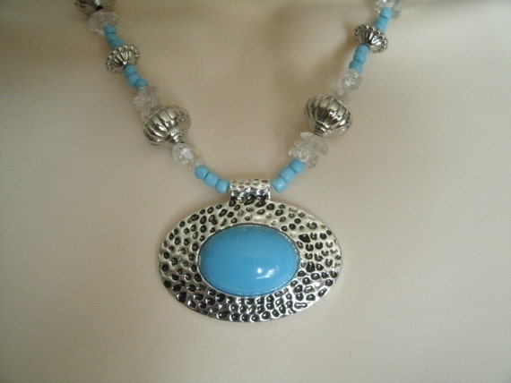 Crystal Quartz Necklace boho jewelry gypsy jewelry by Sheekydoodle