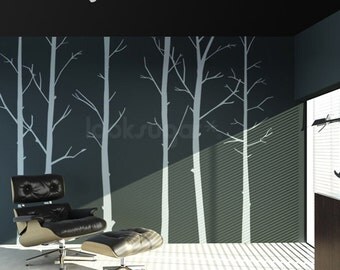 Winter Tree Wall Decal - Baby Nursery Wall Decal - LSWD-0031