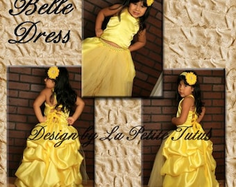 Belle dress, belle, princess belle dress, belle costume, tutu dress, flower girl dress, princess belle costume, princess belle dresses, tutu