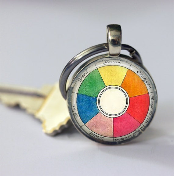 Download Artists Keychain Vintage Color Wheel Key Ring Key Fob Car