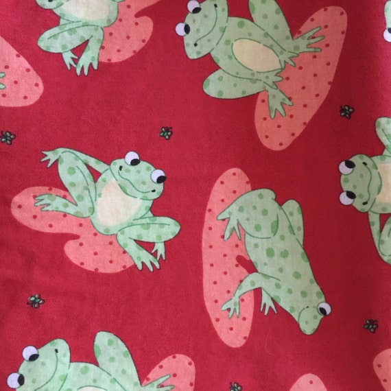 Frogs on lily pads fabric