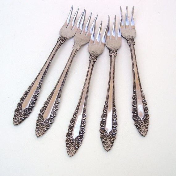 Vintage Cocktail Forks Flatware Orleans Silver Stainless Japan Seafood