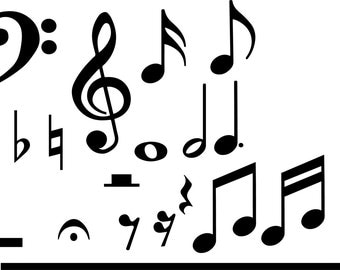 Music Notation Clip Art 48 Common Symbols