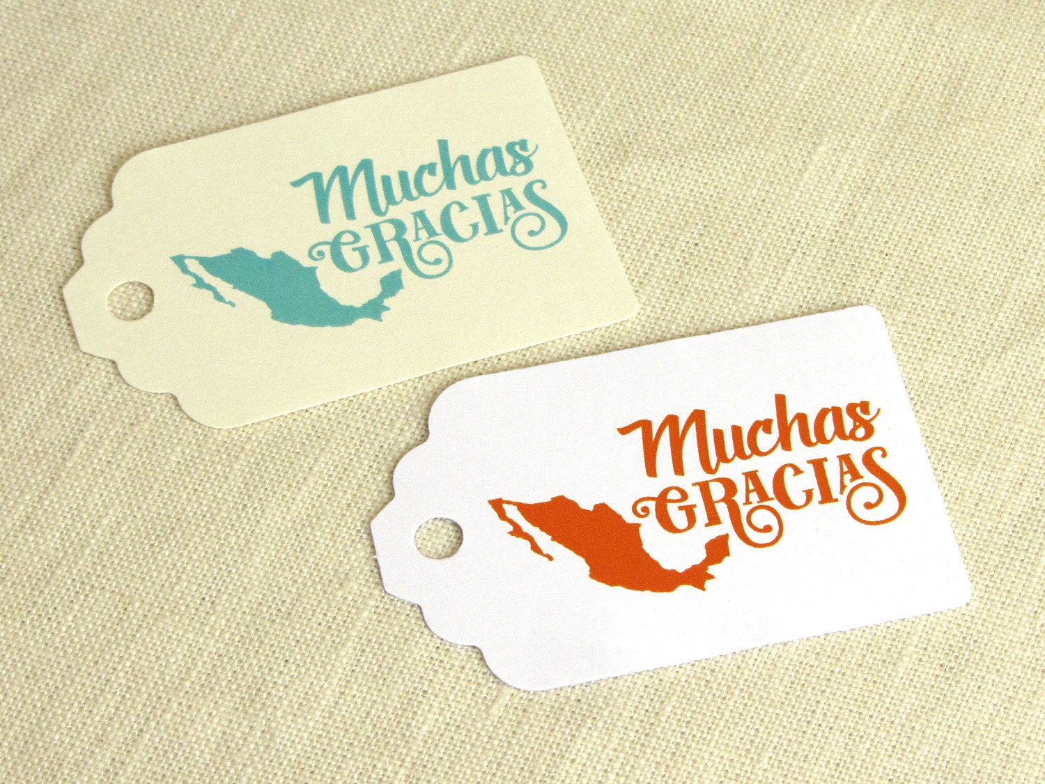 Mexican Wedding Favor Tag Muchas Gracias Mexico Thank You